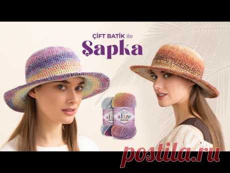Cotton Gold Batik ile Şapka Yapımı • Summer Hat Tutorial • ВЯЗАНИЕ ШАПКИ