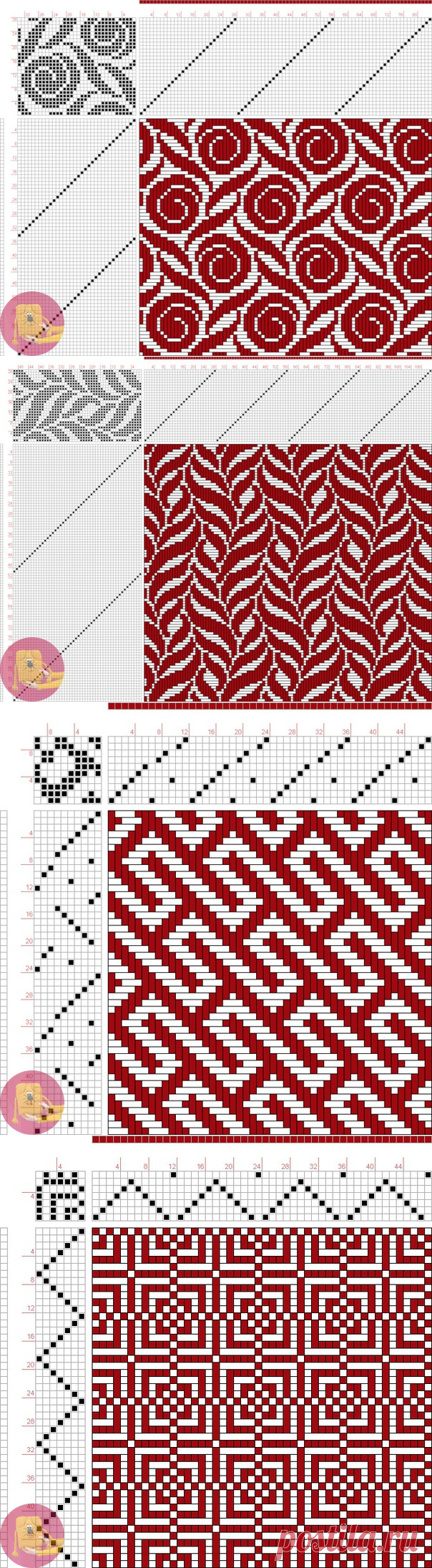 Схемы можно использовать и для филейного вязания, и для вязания жаккарда — Сделай сам, идеи для творчества - DIY Ideas