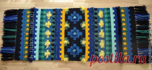 Купить Этно – ковер «Сердце Океана» - разноцветный, ковер, ручная работа