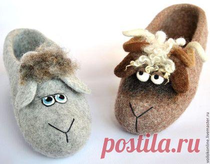 Обучающие материалы ручной работы. ВидеоМК Ольги Демьяновой.Валяем тапочки.Классические+