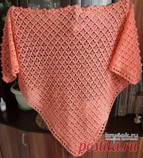 Шаль крючком. Работа Альбины Ваниной
