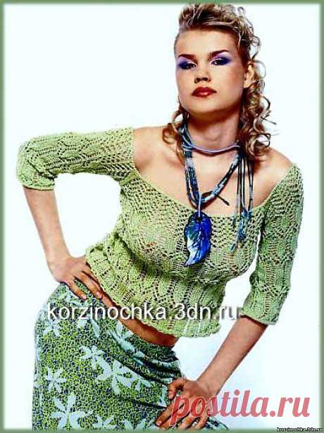 Вязаная кружевная блузка - 5 Сентября 2012 - Вязание спицами, модели и схемы для вязания на спицах