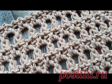 Вяжем креативную сеточку спицами 🐞  knitting pattern.