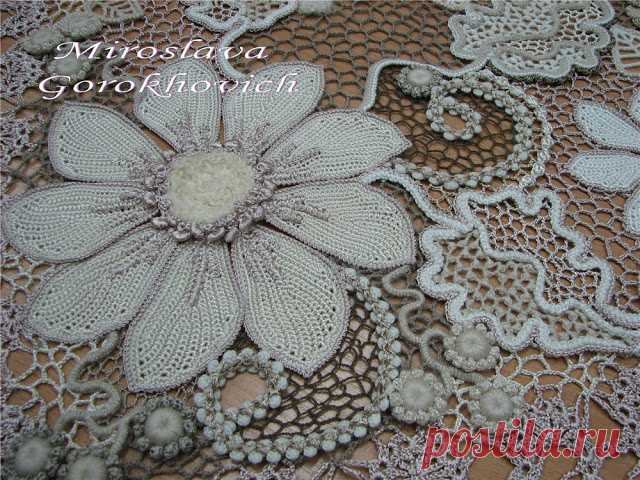 Outstanding Crochet: Miroslava Gorohovich' outstanding crochet art. | Вяжем цветы, кружева, ирландское вязание , фриформ, мотивы | Кружево, Ирланди…