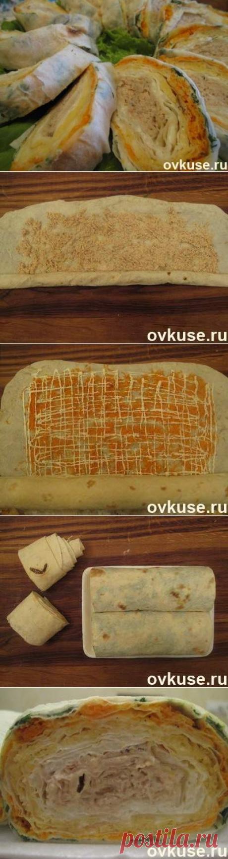 Рулет из лаваша &quot;Эпидемия&quot;. Очень вкусно! &quot;Пошаговые&quot; фото приготовления - Простые рецепты Овкусе.ру