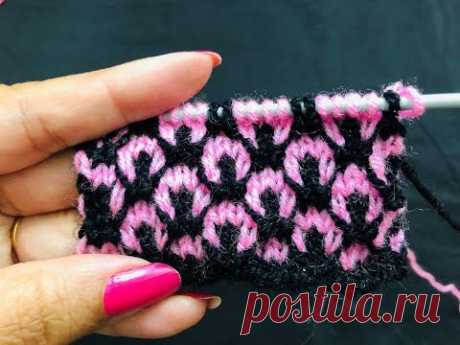 Knitting Double Colour Design # 202 || Latest Hindi Video || बुनाई डिजाईन वीडियो ||