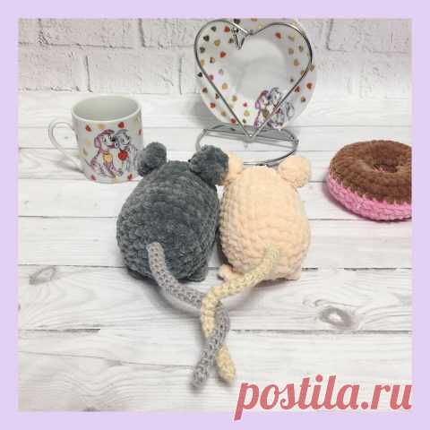 Вязаные мыши и крысы крючком, 60 игрушек со схемами и описанием