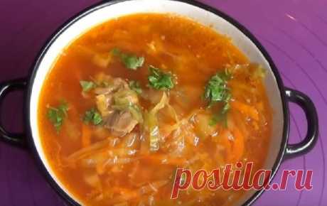 Кубанский борщ - очень вкусный, витаминный, с хрустящей капусточкой и болгарским перцем - Сабрина