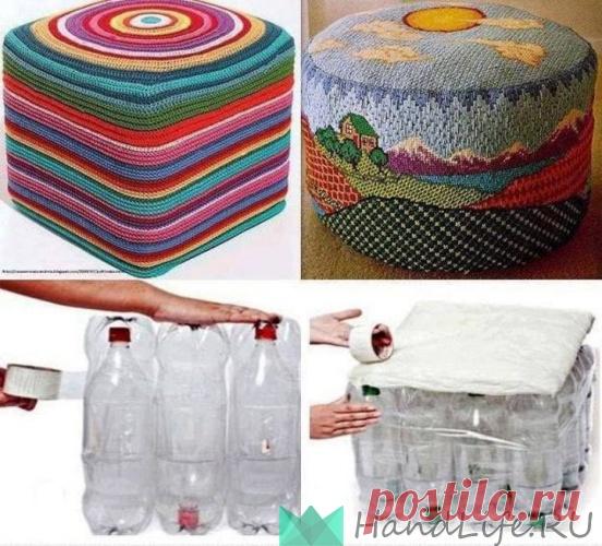 Мебель из пластиковых бутылок / Мое творчество - банки и бутылки