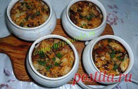 Жаркое со свининой и грибами в горшочках. | 4vkusa.ru