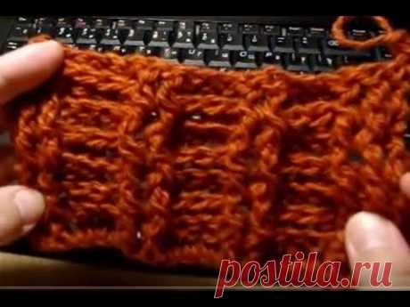 Вязание крючком.МУЖСКОЙ ШАРФ. УЗОР.  HOW TO TIE A SCARF FOR MEN