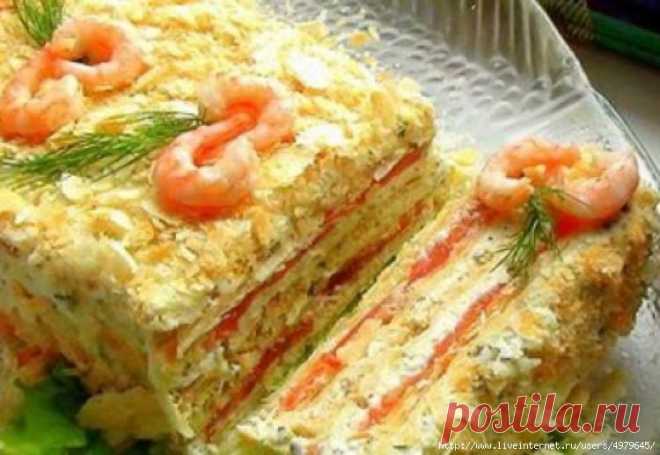 ОЧЕНЬ ВКУСНЫЙ ЗАКУСОЧНЫЙ ПИРОГ С СЕМГОЙ
