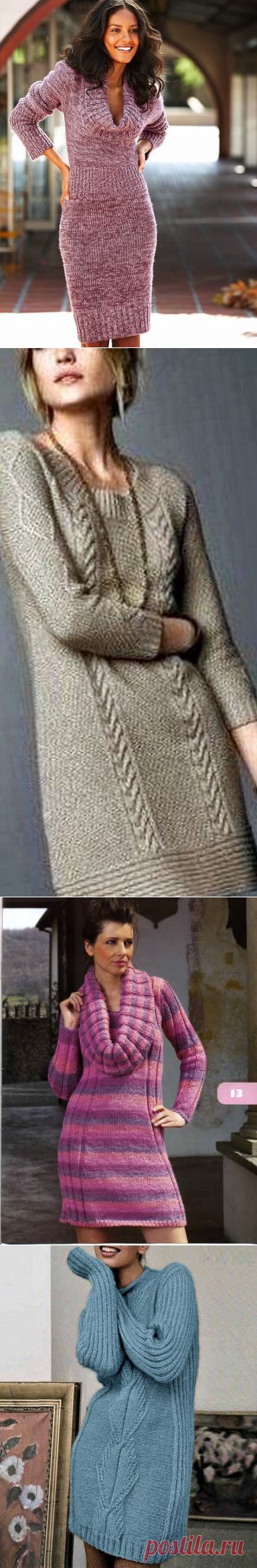 ПЛАТЬЕ, и тепло, и красиво. Описание, схемы. | Вяжем интересные проекты | Яндекс Дзен