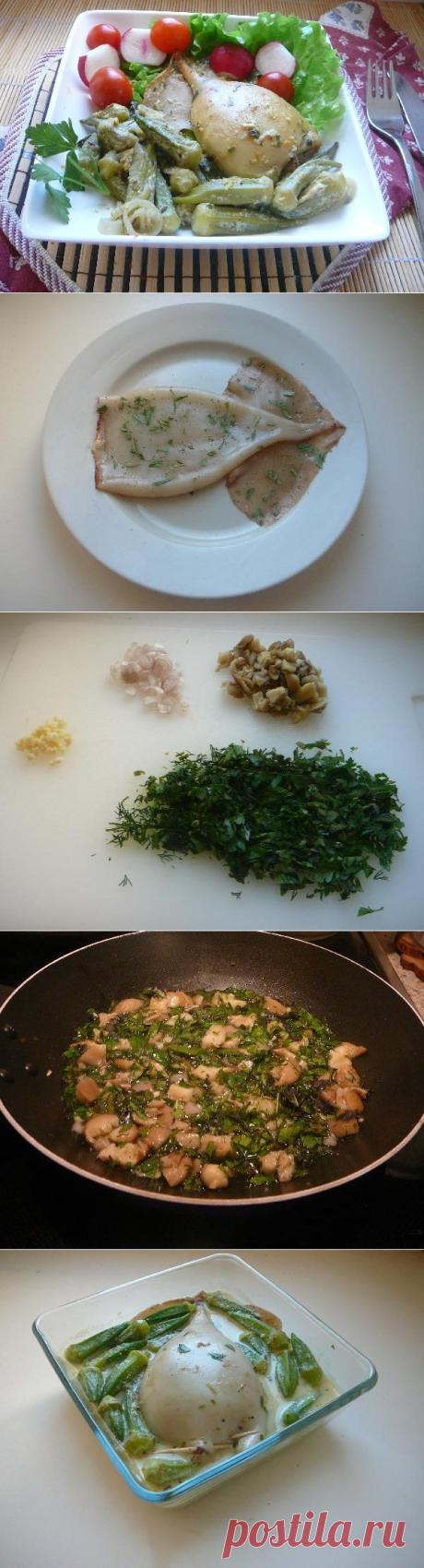 Сытное и вкусное, вполне диетическое блюдо… Фаршированный кальмар — Вкусные рецепты