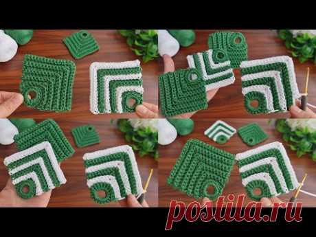 Super Beautiful🥰Super easy, very useful crochet beautiful motif crochet coaster🥰supla bardak altlığı
