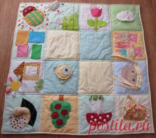 Как сшить развивающий коврик для малыша