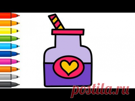 Как рисовать коктейль - How to draw a cocktail
