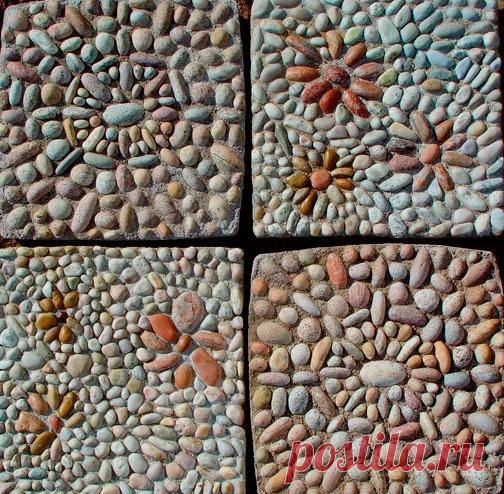 29 Примеров мозаики из гальки