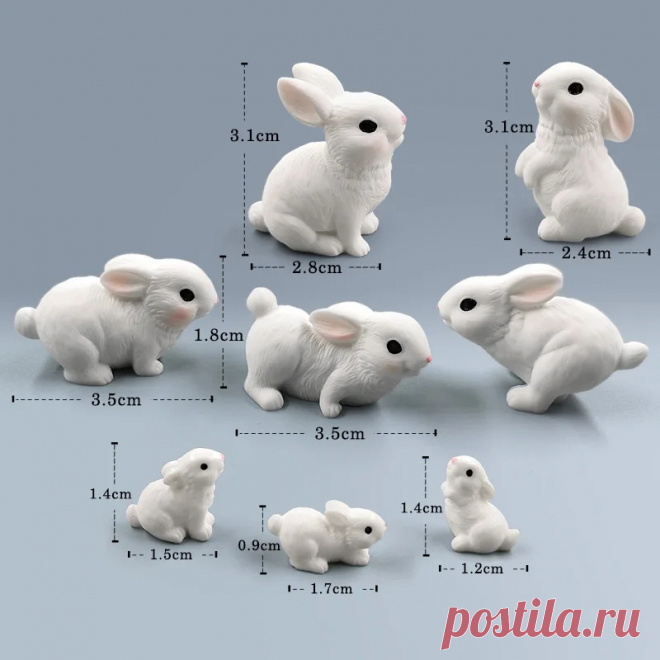 Лидер продаж 2024, Пасхальная Рождественская Фигурка кролика, ландшафт для дома, кавайное украшение для комнаты, аксессуары в современном стиле | AliExpress