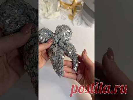 Бант-резинка из ОСТАТКОВ пряжи✔️#knitting #crochet #вязание #handmade #tutorial