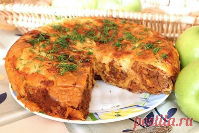 Пирог из тонкого лаваша с мясной начинкой в мультиварке - Простые рецепты Овкусе.ру