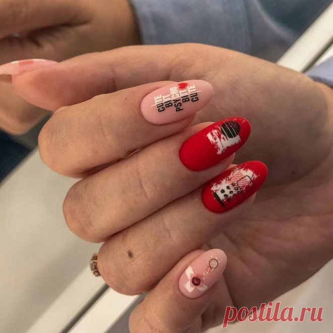 Красно-черно-белый маникюр: 25 беспроигрышных вариантов