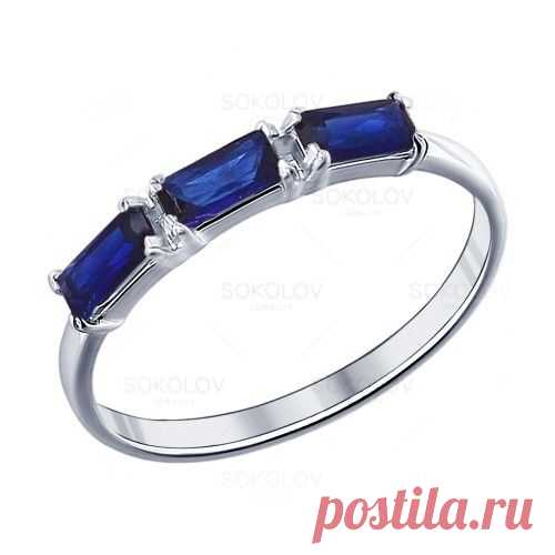 Кольцо из серебра с синими фианитами арт. 94011442
790 р