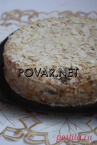 Рецепт торта из печенья с бананами - Рецепты с фото