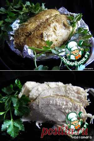 Куриная грудка с чесноком в мультиварке - кулинарный рецепт