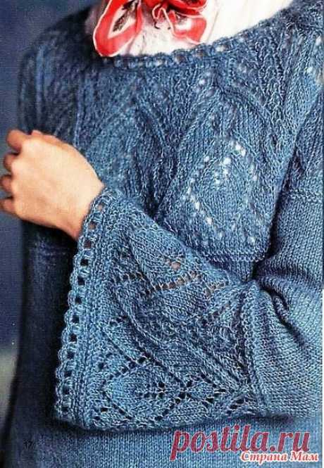 Ажурный пуловер Round Yoke Knit
