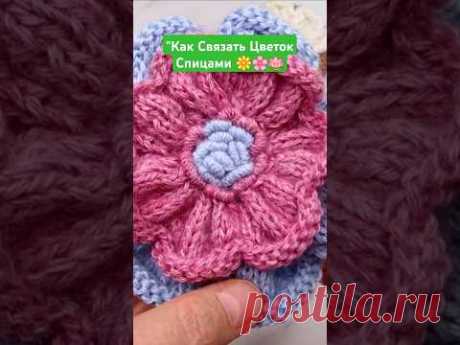 Как Связать Цветок Спицами 🌼 Урок для Начинающих #светланатим #вязание #вязаниенаспицах