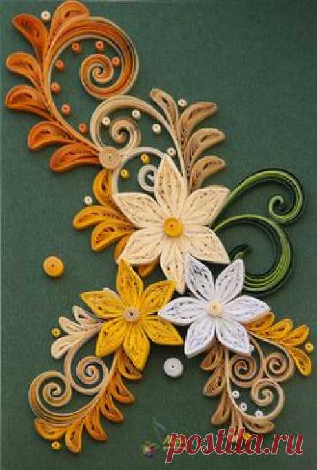 Neli Quilling Art: Quilling card flowers