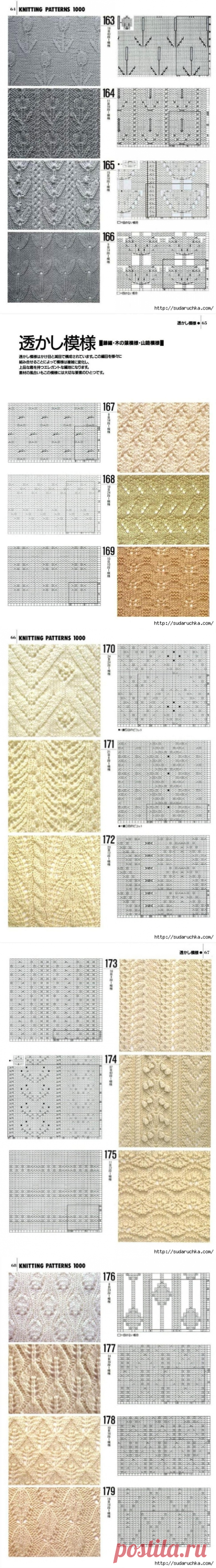 "1000 KNITTING PATTERNS BOOK".Книга по вязанию. Часть 1.