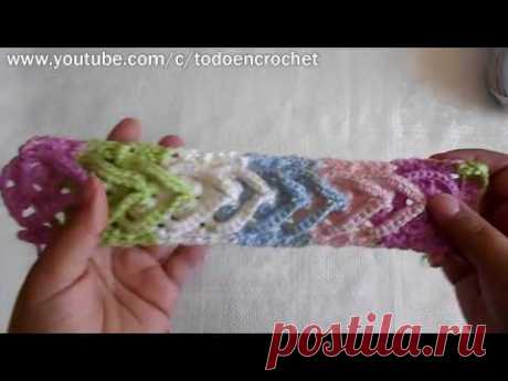 Cordón en crochet - tejido a ganchilo - punto fantasía