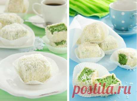 Необычные — зеленые птифуры: мини-пирожные на один укус! — Вкусные рецепты