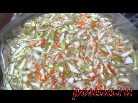 Семья Бровченко. Вкусный рецепт квашеной (соленой) капусты - трехдневки от Касиков.