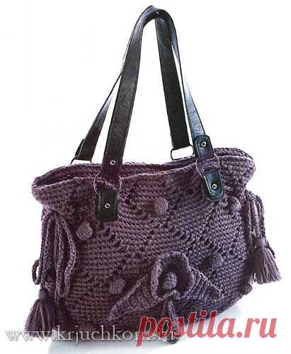 Элегантная вязаная сумка крючком
