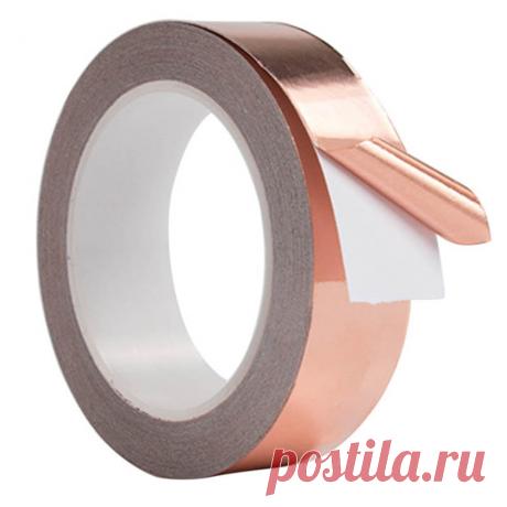 Двойная проводящая клейкая изоляционная лента 50 мм X 5,5 м, экранирующая медная лента, пленка отлично подходит для отпугивания узелков, защита от электромагнитных помех, витражное стекло | Обустройство дома | АлиЭкспресс