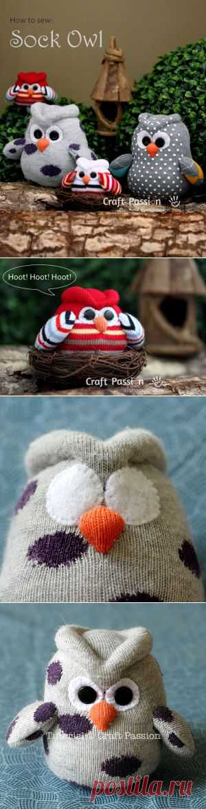 Совиное семейство из носков. | Самоделкино