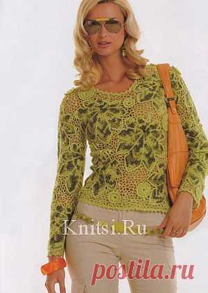 Пуловер "Листопад". Вязание для женщин / Пуловеры / Крючком