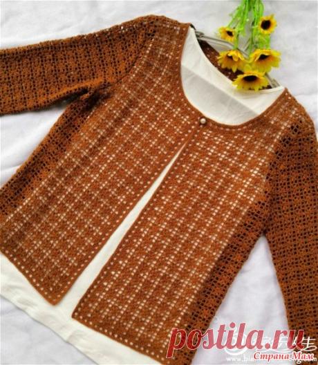 Ажурный кардиган. Крючок. - ВЯЗАНАЯ МОДА+ ДЛЯ НЕМОДЕЛЬНЫХ ДАМ - Страна Мам