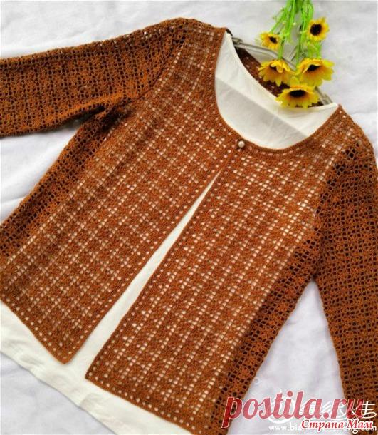 Ажурный кардиган. Крючок. - ВЯЗАНАЯ МОДА+ ДЛЯ НЕМОДЕЛЬНЫХ ДАМ - Страна Мам