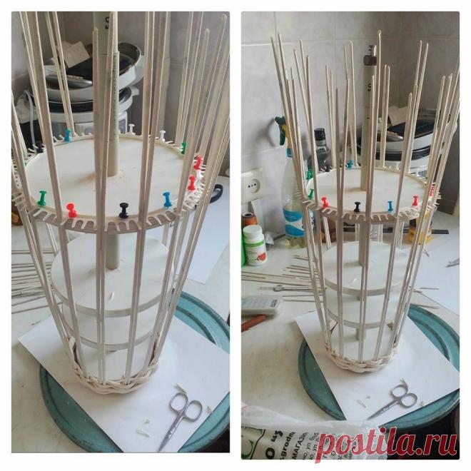 Ваза напольная, плетеная. Как создать шаблон | oblacco