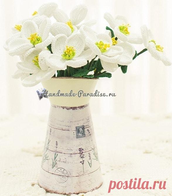 Весенние цветы крючком. Схемы вязания - Handmade-Paradise