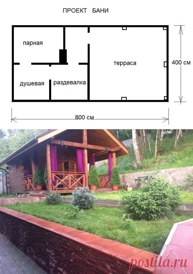 Самодельные баня и беседка