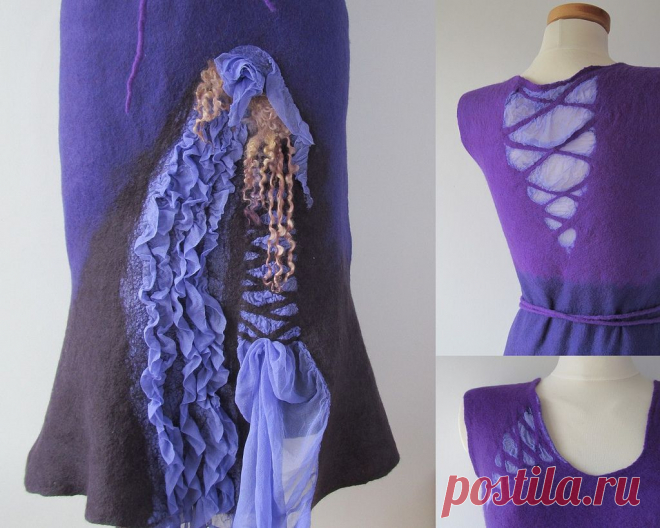Felted dress - violet | Flickr - Photo Sharing!