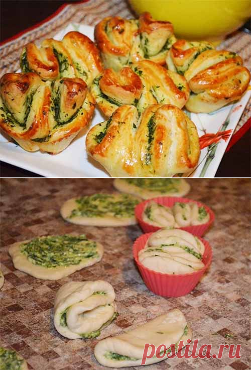 Необычные чесночные булочки