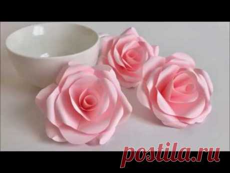 【Paper Flower】とても簡単！美しいバラ　Beautiful Paper Rose