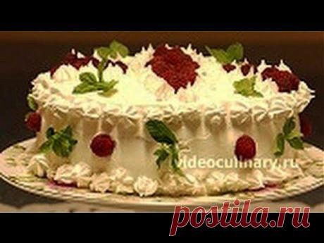 Рецепт - Бисквитный торт Очарование от https://videoculinary.ru - YouTube