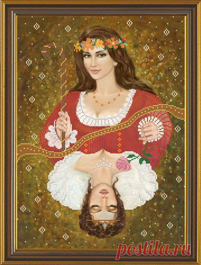 Рисунок на канве Бис Р 1151 Пастушка и королева (НС) - цена, фото | Купить рисунок на канве в интернет-магазине «Первый Рукодельный»